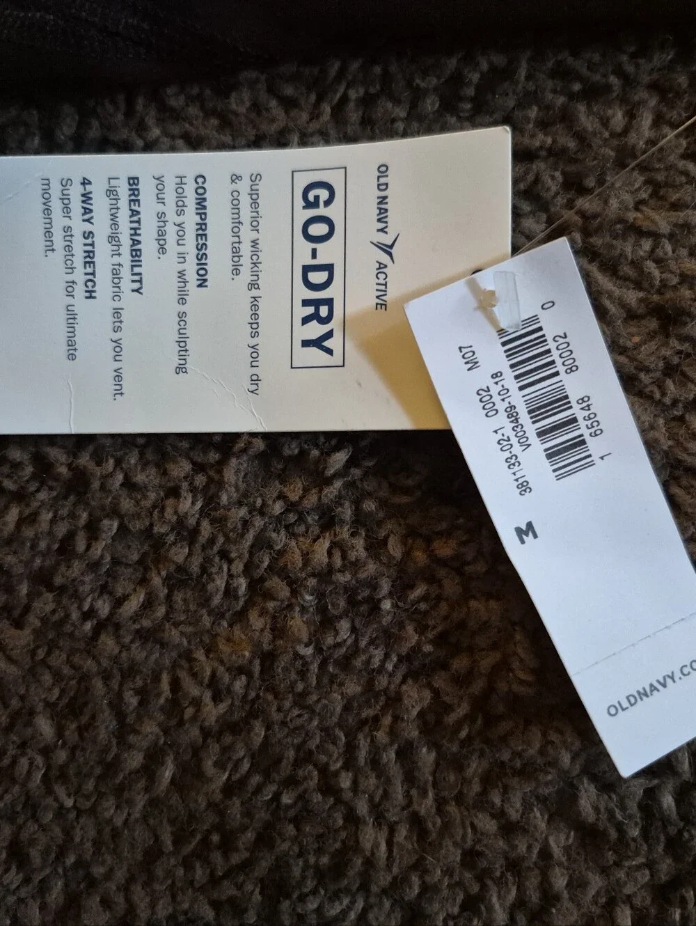 Old Navy Black Kids 7/8 High-Rise Go-Dry Leggings